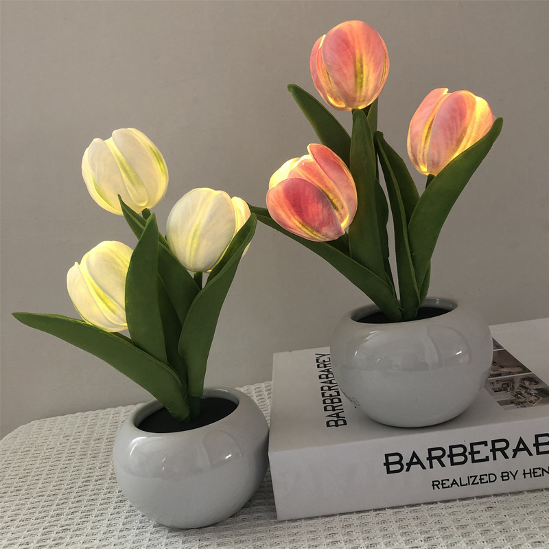 Tulip LED Lamp Night Simulatio - Ambient Lighting Decor For Room recension och pris