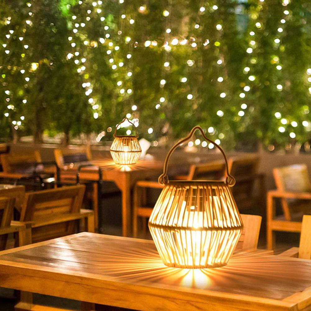 IP65 Waterproof Solar Rattan L - Garden Lighting Decor recension och pris