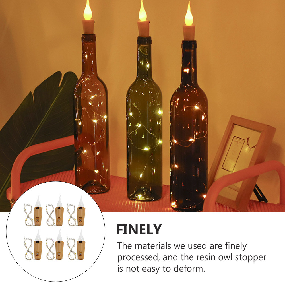 6Pcs Wine Bottle String Light  - Decor Lighting Cork recension och pris