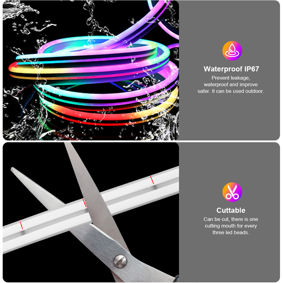 12V RGBIC LED Neon Light Strip - Decor Lighting Uk recension och pris