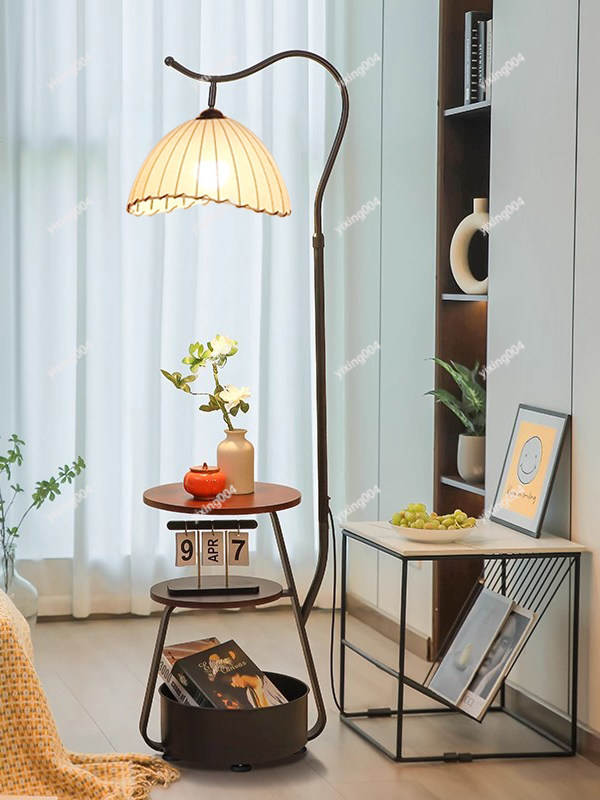 Retro Floor Lamp with Storage  - Ambient Lighting Decor For Room recension och pris