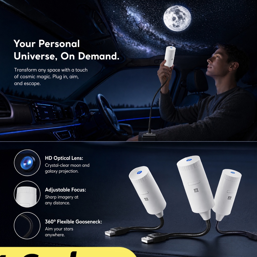 Mini Galaxy Star Projector Two - Star Projector Night recension och pris