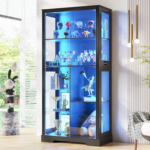71” Glass Display Cabinet with - Lighting & Home Decor Studio recension och pris