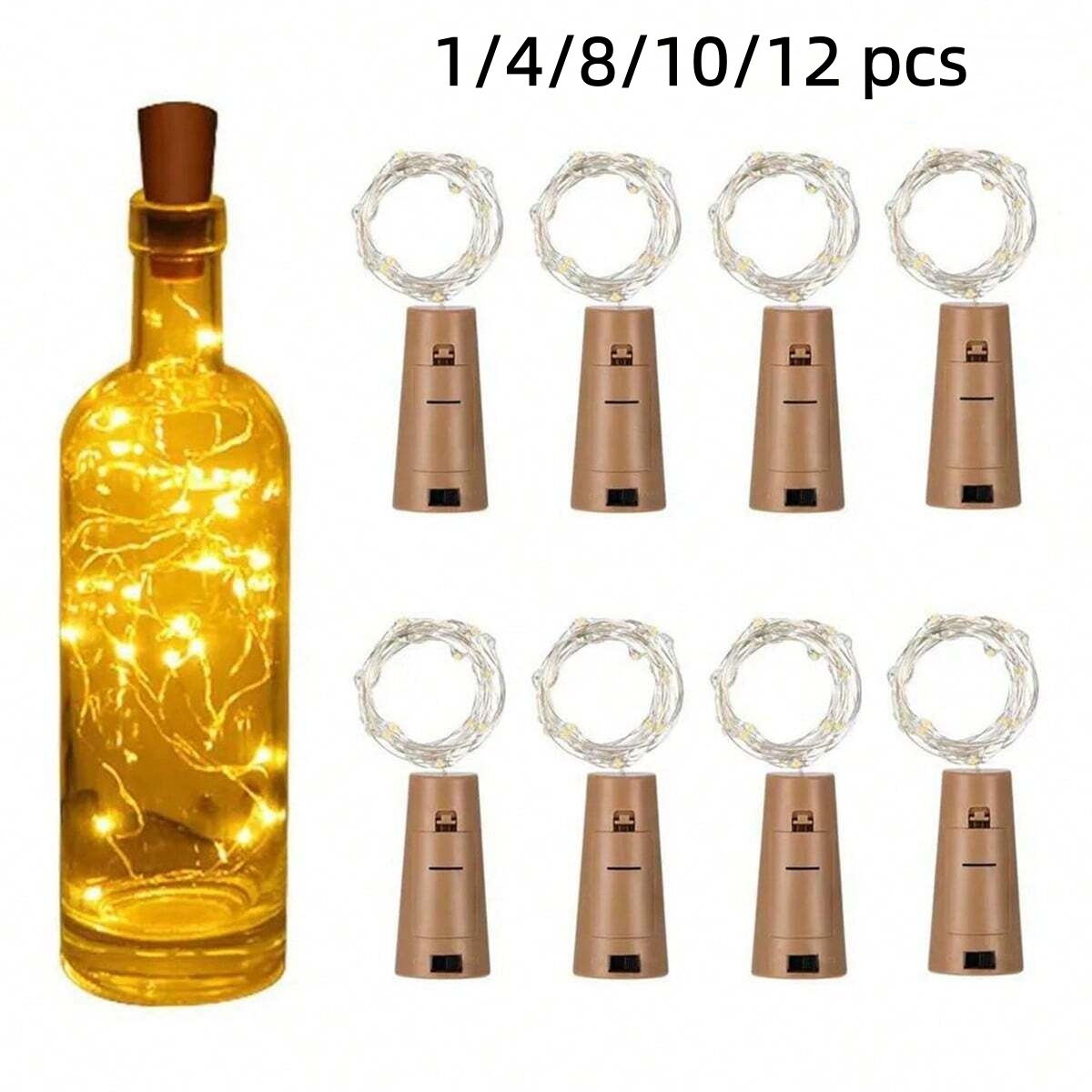 10/12 Pack Bottle Lights with  - Decor Lighting Cork recension och pris