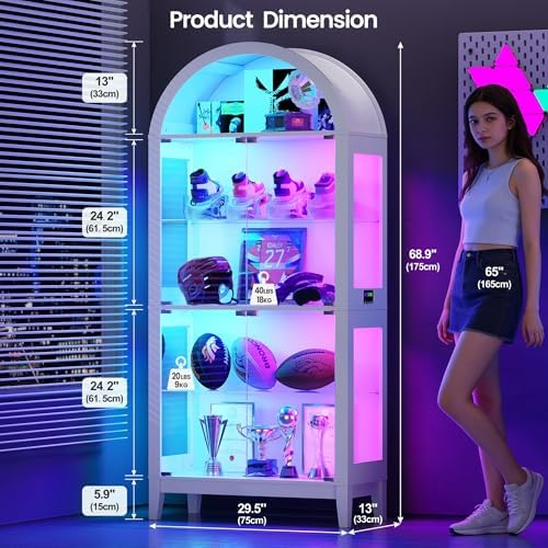 5-Tier Arched Glass Display Ca - Lighting & Home Decor Studio recension och pris