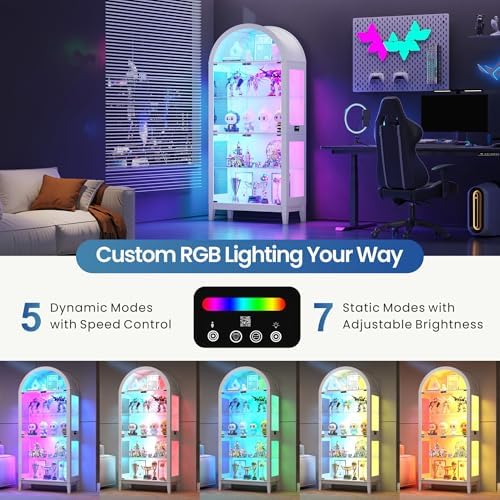 5-Tier Arched Glass Display Ca - Lighting & Home Decor Studio recension och pris