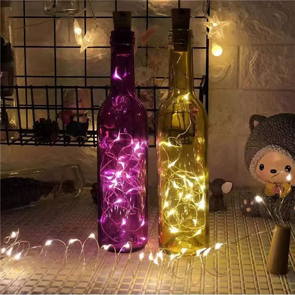 LED Wine Bottle Lights Copper  - Decor Lighting Cork recension och pris