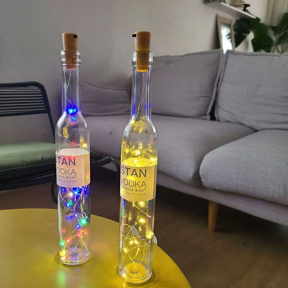 LED Wine Bottle Lights Copper  - Decor Lighting Cork recension och pris