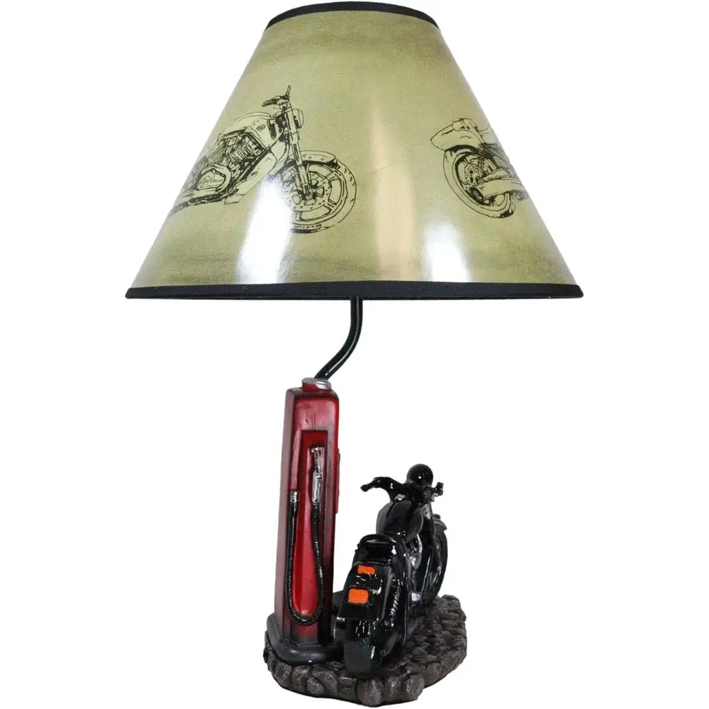 Vintage Retro Black Motorcycle - Lighting Decor For Home recension och pris