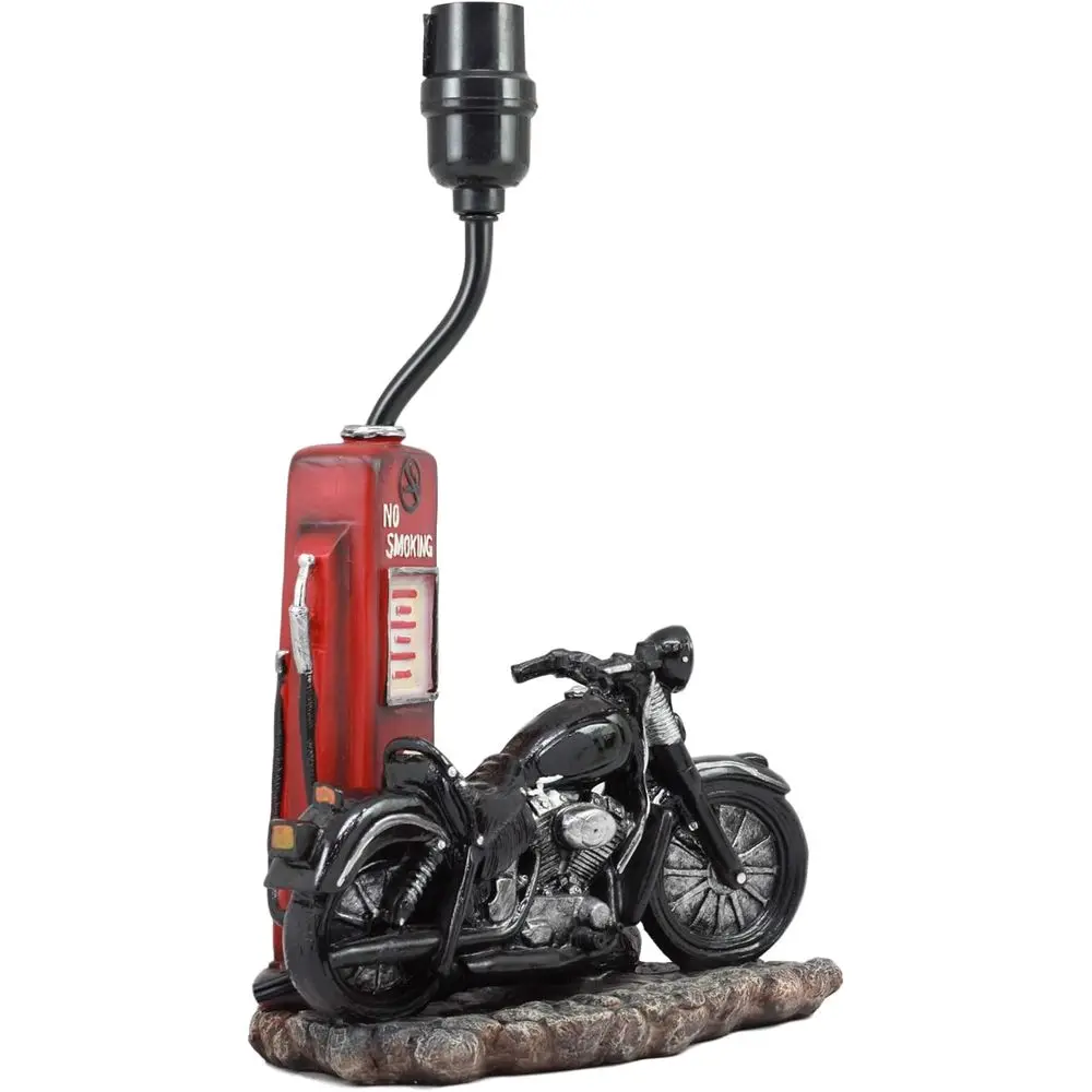 Vintage Retro Black Motorcycle - Lighting Decor For Home recension och pris