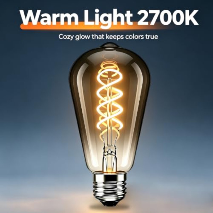 4 Pack ST64 LED Edison Bulbs 6 - Led Lighting Decor recension och pris