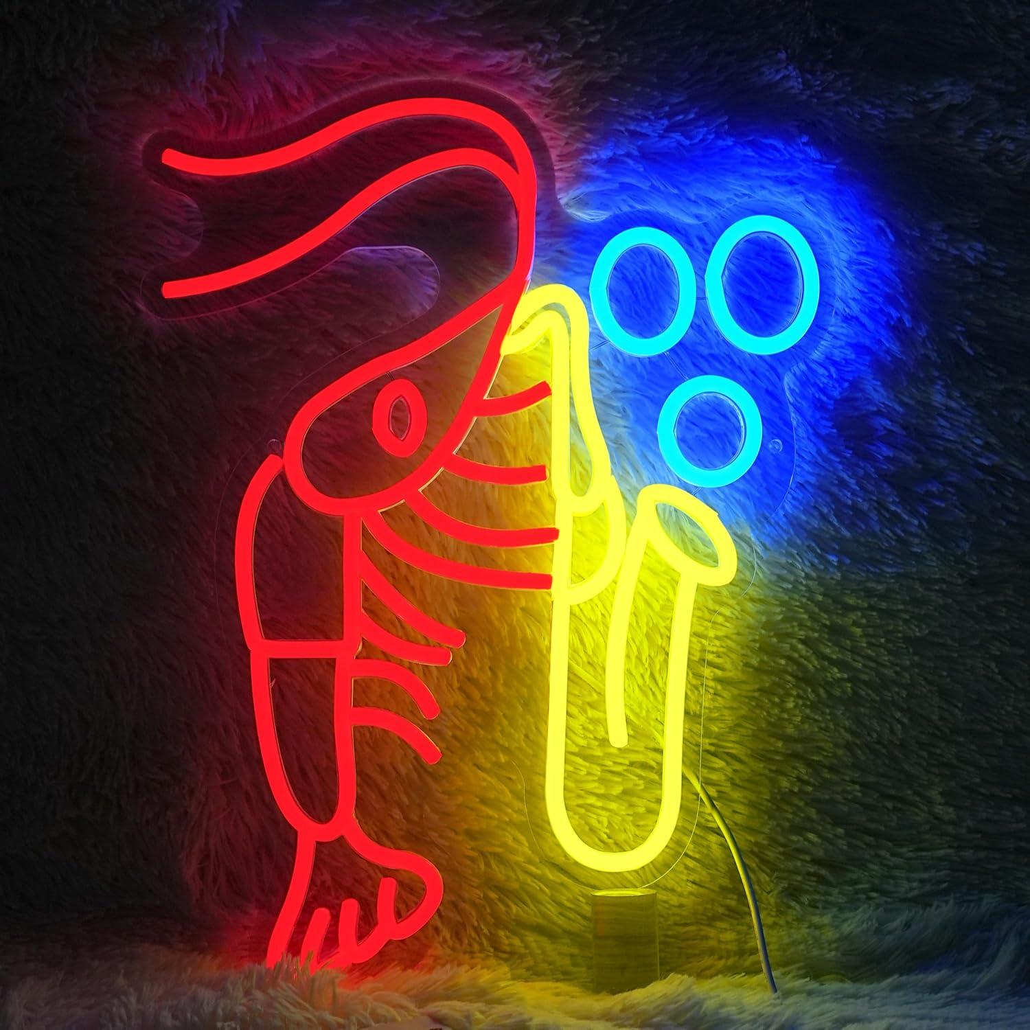 Lobster Saxophone Neon Sign Ja - Office Lighting Decor recension och pris