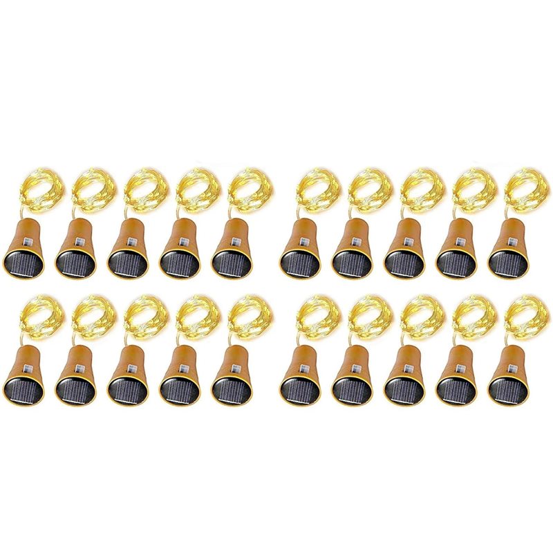 ABXF-20Pcs Solar Wine Bottle S - Decor Lighting Cork recension och pris