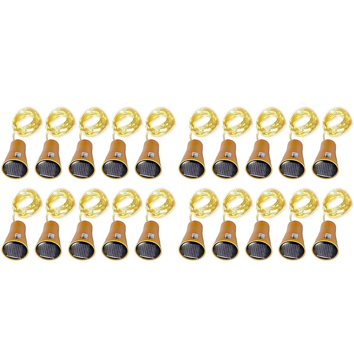ABXF-20Pcs Solar Wine Bottle S - Decor Lighting Cork recension och pris