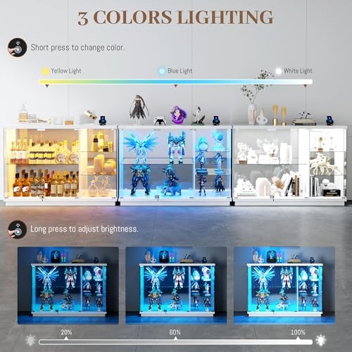 Glass Display Cabinet with Loc - Lighting & Home Decor Studio recension och pris
