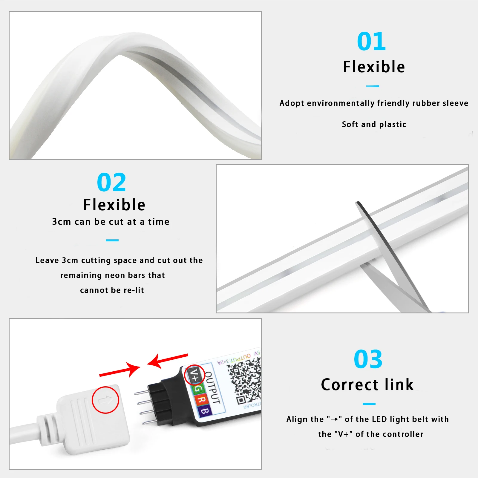 1-5m RGB LED Neon Strip Light  - Lighting Decor For Home recension och pris